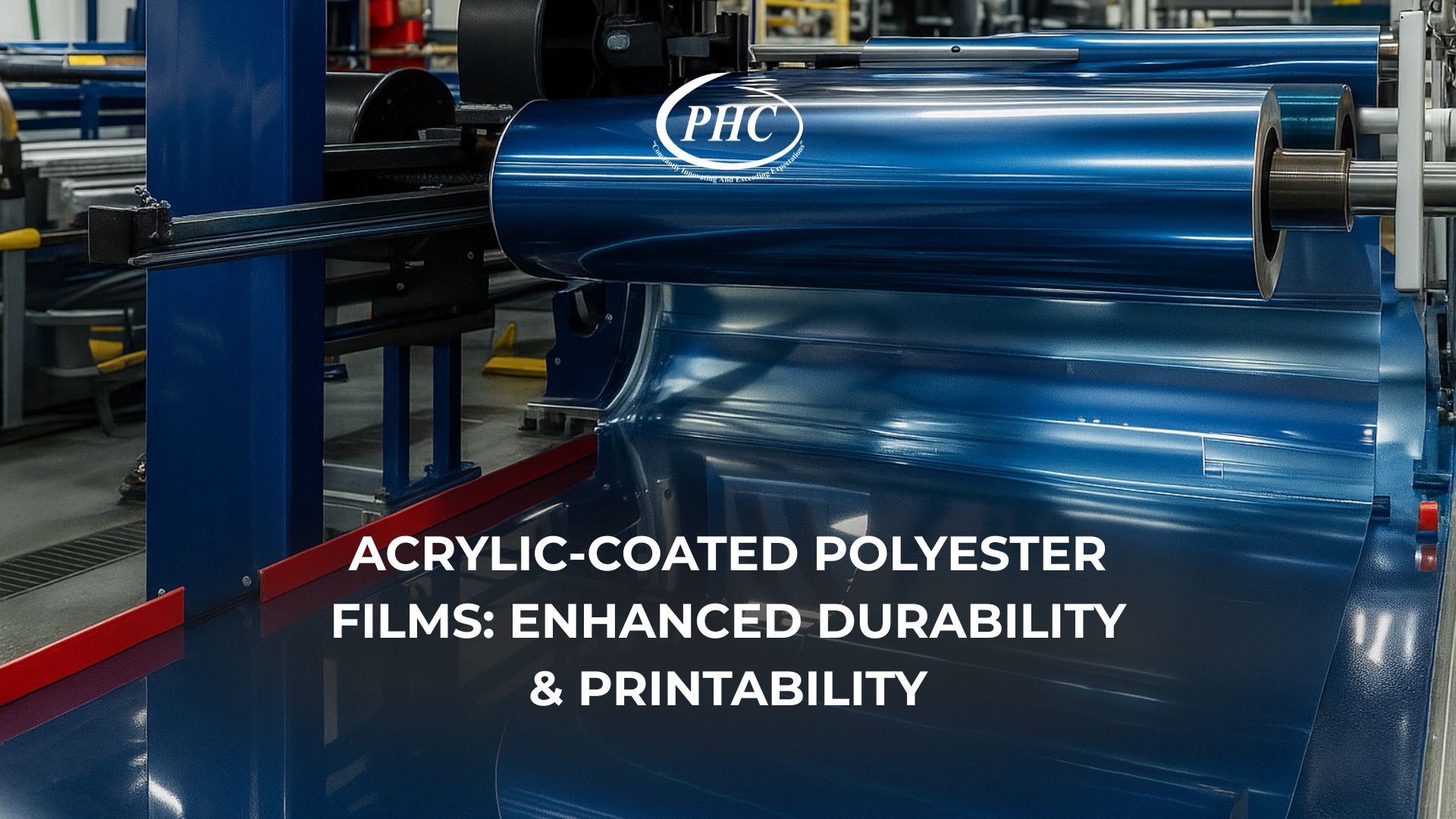 Acrylic‑coated polyester film rolls in Greer SC facility