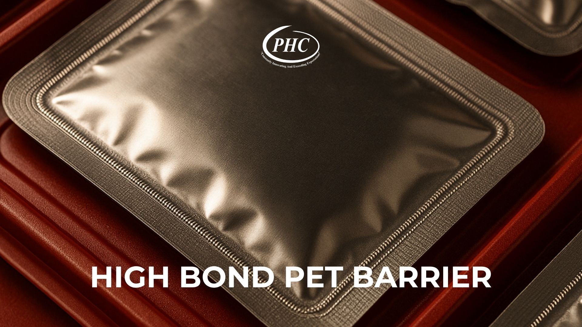 High bond PET barrier films showing layered laminate strength and clarity